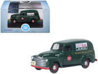 1950 Chevrolet Panel Van "Railway Express Agency" Dark Green 1/87 (HO) Scale Diecast Model Car by Oxford Diecast image 4