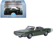 1968 Dodge Charger Racing Green Metallic with White Top and Tail Stripe 1/87 (HO) Scale Diecast Model Car by Oxford Diecast image 2