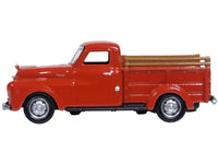 1948 Dodge B-1B Pickup Truck Red 1/87 (HO) Scale Diecast Model Car by Oxford Diecast