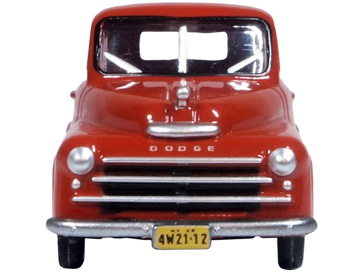 1948 Dodge B-1B Pickup Truck Red 1/87 (HO) Scale Diecast Model Car by Oxford Diecast image 2