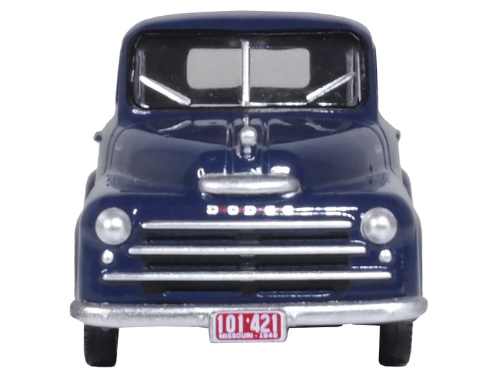 1948 Dodge B-1B Pickup Truck Waterway Blue 1/87 (HO) Scale Diecast Model Car by Oxford Diecast image 2