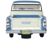 1957 Dodge D100 Sweptside Pickup Truck Ice Blue and Glacier White 1/87 (HO) Scale Diecast Model Car by Oxford Diecast image 3
