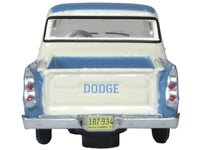 1957 Dodge D100 Sweptside Pickup Truck Ice Blue and Glacier White 1/87 (HO) Scale Diecast Model Car by Oxford Diecast image 3