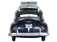 1946 DeSoto Suburban with Roof Rack and Luggage Butterfly Blue Metallic with Crystal Gray Top 1/87 (HO) Scale Diecast Model Car by Oxford Diecast image 3