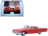1960 Ford Fairlane Sedan 500 Monte Carlo Red with Corinthian White Top and Interior 1/87 (HO) Scale Diecast Model Car by Oxford Diecast image 4