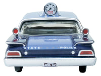 1960 Ford Fairlane Sedan "Massachusetts State Police Radar Car" Blue Two-Tone 1/87 (HO) Scale Diecast Model Car by Oxford Diecast image 4