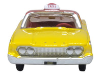 1960 Ford Fairlane Sedan "NYC Taxi" Yellow with Red Top and Interior 1/87 (HO) Scale Diecast Model Car by Oxford Diecast image 4