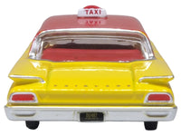 1960 Ford Fairlane Sedan "NYC Taxi" Yellow with Red Top and Interior 1/87 (HO) Scale Diecast Model Car by Oxford Diecast image 5