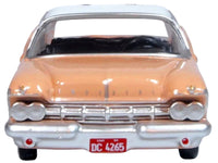 1959 Chrysler Imperial Crown 2 Door Hardtop Persian Pink with White Top 1/87 (HO) Scale Diecast Model Car by Oxford Diecast image 4