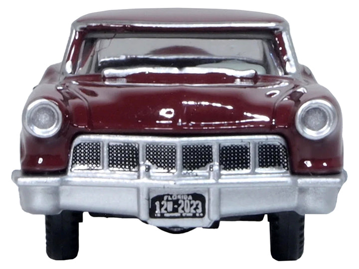 1956 Lincoln Continental Mark II Dark Red 1/87 (HO) Scale Diecast Model Car by Oxford Diecast image 2