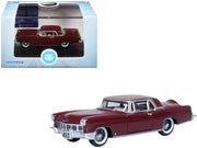 1956 Lincoln Continental Mark II Dark Red 1/87 (HO) Scale Diecast Model Car by Oxford Diecast image 3