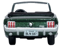 1965 Ford Mustang Convertible Ivy Green Metallic 1/87 (HO) Scale Diecast Model Car by Oxford Diecast image 2
