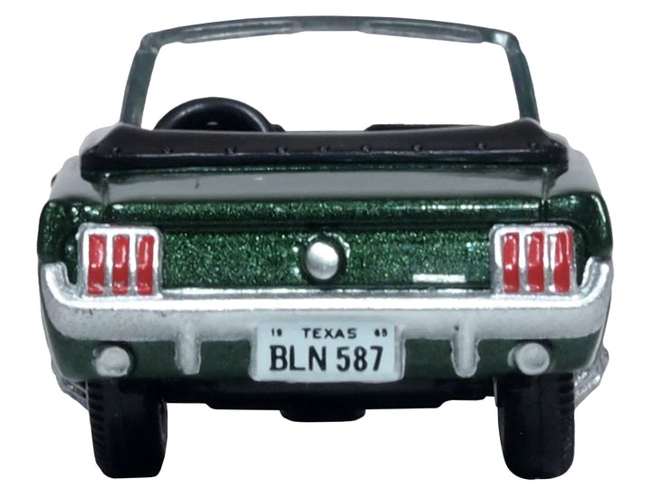 1965 Ford Mustang Convertible Ivy Green Metallic 1/87 (HO) Scale Diecast Model Car by Oxford Diecast image 2