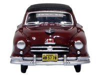 1950 Nash Rambler Custom Landau Convertible (Closed) Sunset Maroon with Black Top 1/87 (HO) Scale Diecast Model Car by Oxford Diecast image 3