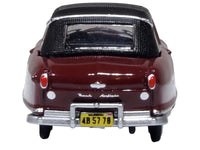 1950 Nash Rambler Custom Landau Convertible (Closed) Sunset Maroon with Black Top 1/87 (HO) Scale Diecast Model Car by Oxford Diecast image 4