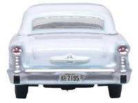 1957 Oldsmobile 88 Convertible (Top-Up) Banff Blue and Alcan White with White 1/87 (HO) Scale Diecast Model Car by Oxford Diecast image 2