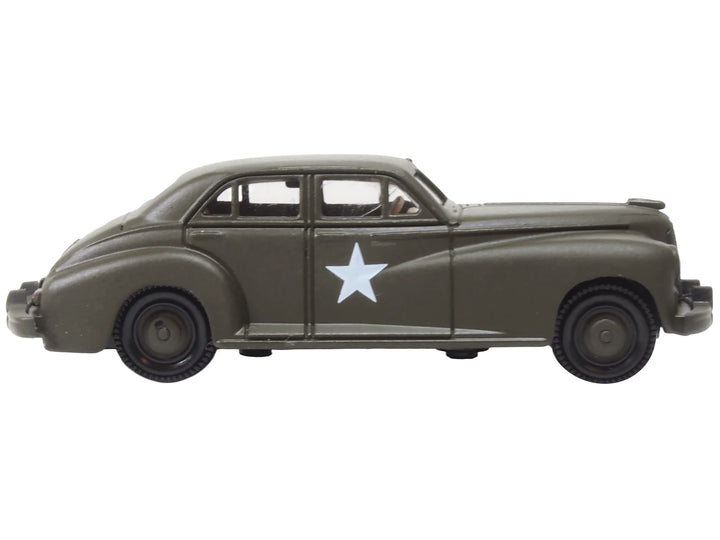 1942 Packard Clipper Touring Sedan "US Army Staff Car" Olive Drab 1/87 (HO) Scale Diecast Model Car by Oxford Diecast image 2