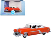 1954 Pontiac Chieftain 4 Door Coral Red with Winter White Top 1/87 (HO) Scale Diecast Model Car by Oxford Diecast image 4