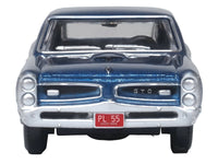 1966 Pontiac GTO Fontaine Blue Metallic 1/87 (HO) Scale Diecast Model Car by Oxford Diecast image 2