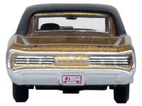 1966 Pontiac GTO Martinique Bronze Metallic with Black Top 1/87 (HO) Scale Diecast Model Car by Oxford Diecast image 2