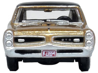 1966 Pontiac GTO Martinique Bronze Metallic with Black Top 1/87 (HO) Scale Diecast Model Car by Oxford Diecast image 4