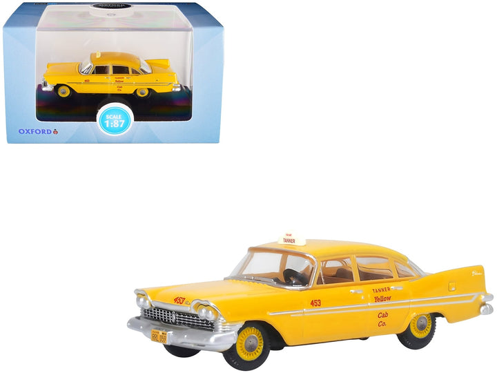 1959 Plymouth Belvedere Taxi Yellow "Tanner Yellow Cab Co." 1/87 (HO) Scale Diecast Model Car by Oxford Diecast image 2