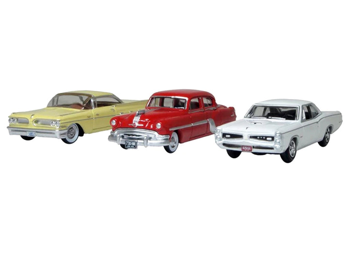Pontiac Set of 3 Cars "100th Anniversary 2026" 1/87 (HO) Scale Diecast Model Cars by Oxford Diecast image 2