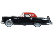 1956 Ford Thunderbird Raven Black with Fiesta Red Top 1/87 (HO) Scale Diecast Model Car by Oxford Diecast image 2
