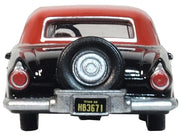 1956 Ford Thunderbird Raven Black with Fiesta Red Top 1/87 (HO) Scale Diecast Model Car by Oxford Diecast image 4