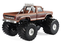 1978 Ford F-350 Monster Truck with 66-Inch Tires "BFT" Brown Two-Tone "Kings of Crunch" Series 1/43 Diecast Model Car by Greenlight image 3