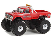 1978 Ford F-250 Monster Truck with 66-Inch Tires "First Blood" Red "Kings of Crunch" Series 1/43 Diecast Model Car by Greenlight image 2