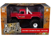 1978 Ford F-250 Monster Truck with 66-Inch Tires "First Blood" Red "Kings of Crunch" Series 1/43 Diecast Model Car by Greenlight image 3