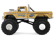 1979 Ford F-250 Monster Truck "Bigfoot #1 50th Anniversary" Gold Metallic "Kings of Crunch" Series 1/43 Diecast Model Car by Greenlight image 2