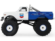 1972 Chevrolet K-10 Monster Truck "Chevron 150th Anniversary" White and Blue Metallic "Kings of Crunch" Series 1/43 Diecast Model Car by Greenlight image 2
