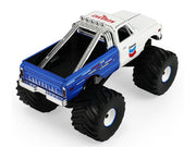 1972 Chevrolet K-10 Monster Truck "Chevron 150th Anniversary" White and Blue Metallic "Kings of Crunch" Series 1/43 Diecast Model Car by Greenlight image 3