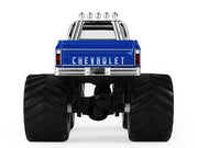 1972 Chevrolet K-10 Monster Truck "Chevron 150th Anniversary" White and Blue Metallic "Kings of Crunch" Series 1/43 Diecast Model Car by Greenlight image 5