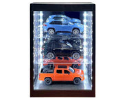 three-tier model display case mirror back LED lights 1:64 to 1:18 8827MBK, product image 3