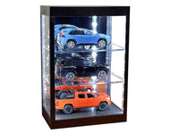 three-tier model display case mirror back LED lights 1:64 to 1:18 8827MBK, product image 4