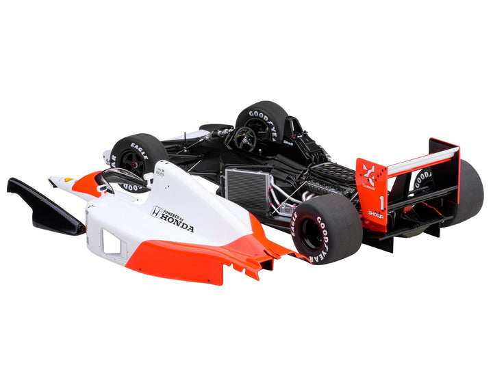 McLaren Honda MP4/6 #1 Ayrton Senna 2nd Place Formula One F1 Japanese GP (1991) (without McLaren Logo) 1/18 Model Car by Autoart image 2