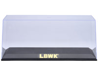 Collectible Display Show Case with Black Plastic Base and Gold "LBWK" Logo for 1/18-1/24 Scale Model Cars by Autoart