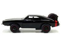 Dom's offroad 1970 Charger R/T, Furious 7, 1:32, closed side view with rear spare tires — Jada 97040