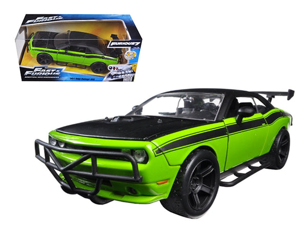 Jada 97131 Letty's green and black Dodge Challenger SRT8 off-road model, Fast & Furious, 1:24 diecast