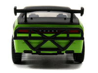 Letty's Dodge Challenger SRT8 Green with Matt Black Top and Hood and Black Stripes "Furious 7" (2015) Movie "Fast & Furious 25th Anniversary" Series 1/32 Diecast Car Model by Jada image 4