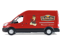 2019 Ford Transit LWB High Roof Van "Hobby Shop Auto Mechanic - Mobile Mechanic" Red with Car Jack and Battery "The Hobby Shop" Series 17 1/64 Diecast Model Car by Greenlight image 2