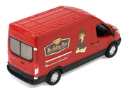 2019 Ford Transit LWB High Roof Van "Hobby Shop Auto Mechanic - Mobile Mechanic" Red with Car Jack and Battery "The Hobby Shop" Series 17 1/64 Diecast Model Car by Greenlight image 3