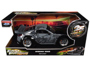 D.K.'s Nissan 350Z Gray and Black with Graphics "Fast & Furious 25th Anniversary" Series 1/24 Diecast Model Car by Jada image 3