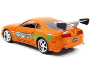 Brian's Toyota Supra Orange with Graphics "The Fast and the Furious" (2001) Movie "Fast & Furious 25th Anniversary" Series 1/32 Diecast Car Model by Jada image 3