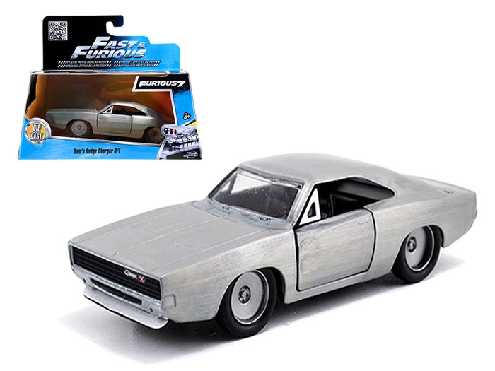 Jada 97350 Dom's Dodge Charger R/T in raw-metal finish, Fast & Furious 7, 1:32 diecast