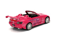 Suki's Honda S2000 Convertible Pink with Graphics "2 Fast 2 Furious" (2003) Movie "Fast & Furious 25th Anniversary" Series 1/32 Diecast Car Model by Jada image 4
