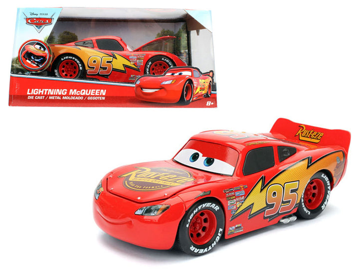 Lightning McQueen #95 Red Disney & Pixar "Cars" Movie "Hollywood Rides" Series Diecast Model Car by Jada